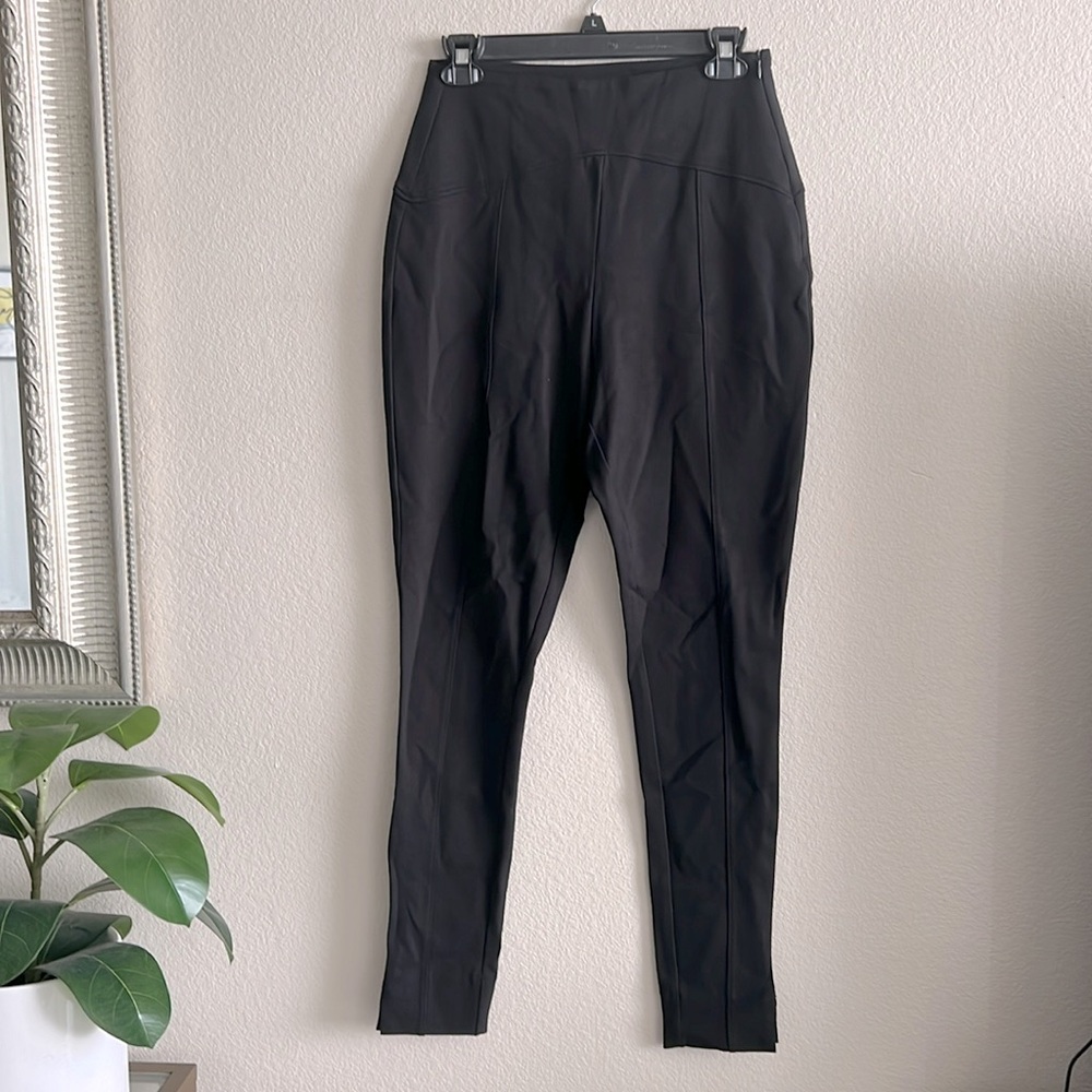 Venus Womens Black High Waisted Seamed Skinny Pants Side Zip Size M